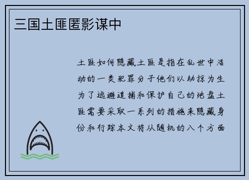 三国土匪匿影谋中